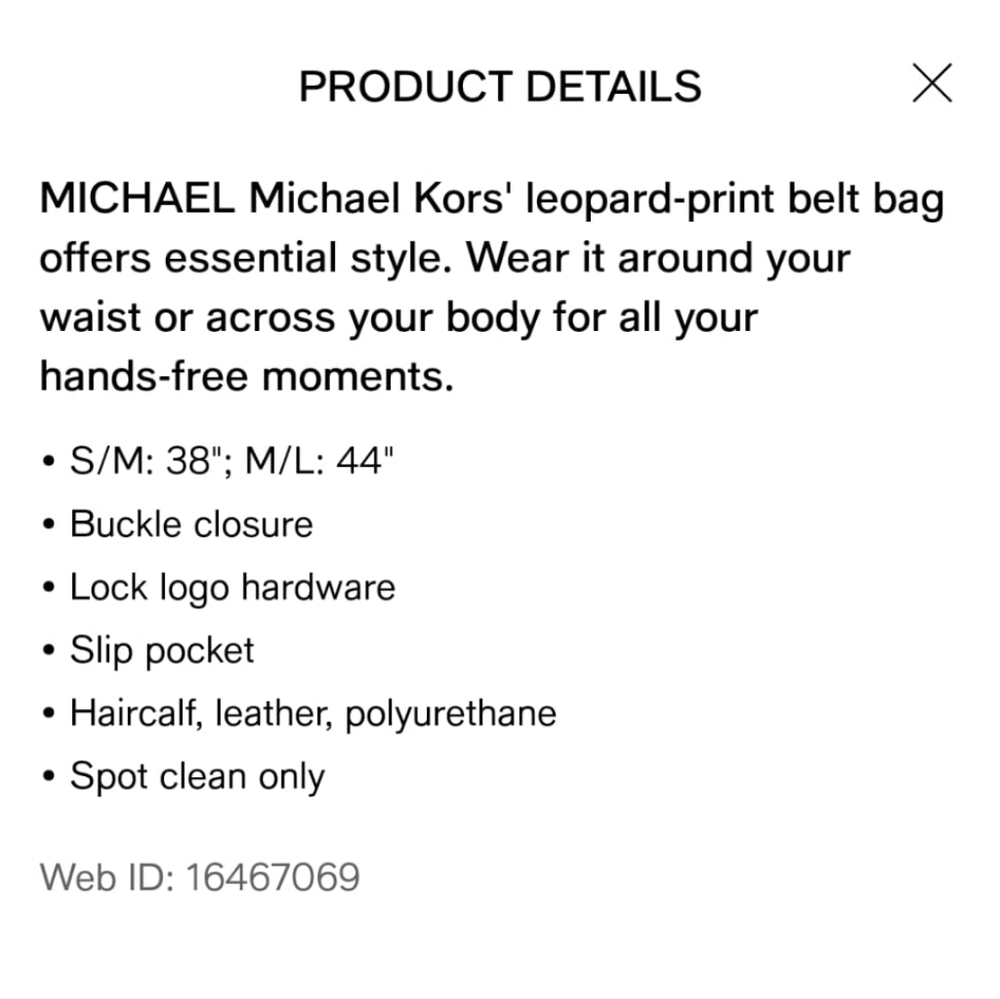 Michael Kors Leopard print Fanny pack purse - Picture 3 of 5
